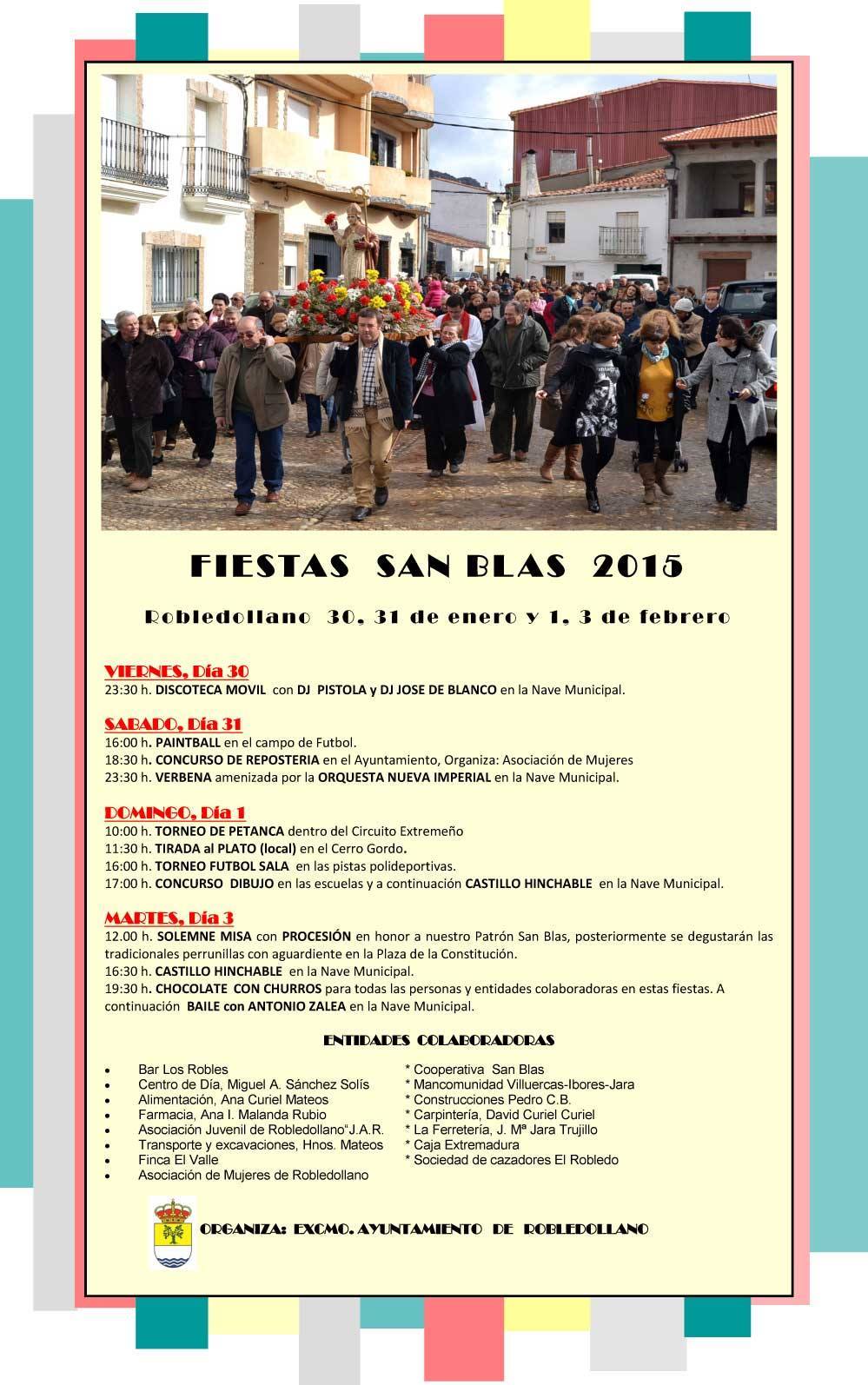 Fiestas en honor a San Blas 2015 Robledollano